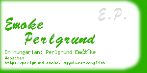 emoke perlgrund business card